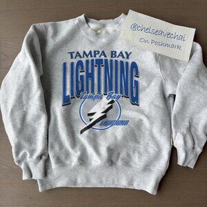 Vintage Tampa Bay Lightning Hockey Crewneck Sweatshirt 90s NHL Shirt tee